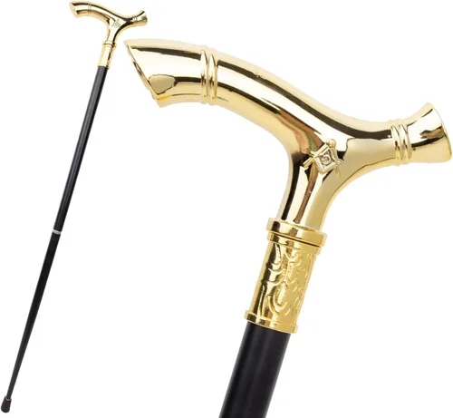 Vista 2 de Masonería de oro masonería VG alivio bastón para caminar moda bastón caballero Crosier perilla bastón 36.6 in