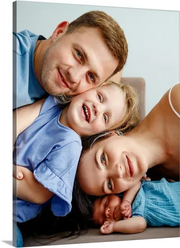 Vista 29 de Impresiones en lienzo personalizadas con tus fotos, impresiones artísticas personalizadas de fotos a lienzo para fotos de familiares, bodas Sin marco