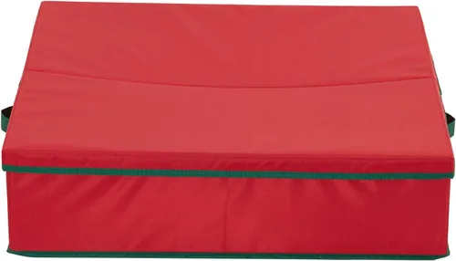 Vista 6 de Household Essentials - Envase de almacenamiento para coronas navideñas de 24 pulgadas, con asas, lados resistentes, mantiene las coronas libres