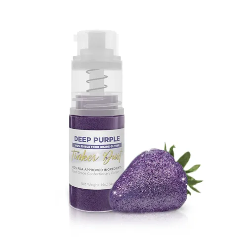 Vista 9 de Bakell - Brillantina Negra Tinker Dust (4g, 1x Mini Bomba de Pulverización) Brillantina Comestible para Alimentos, Postres y Bebidas! Negro