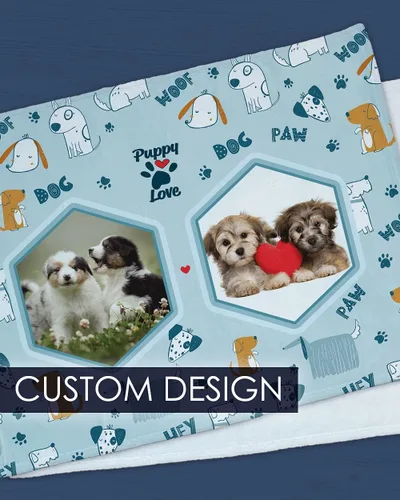 Vista 13 de Manta personalizada – 30x40 pulgadas de forro polar Minky personalizado diseño de texto con foto con logotipo, nombre de regalo, para mujeres