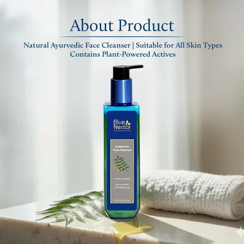 Vista 7 de Blue Nectar Jabón facial con vitamina C para mujeres y hombres, lavado facial antiacné con neem y miel (11 hierbas, 3.38 onzas líquidas)