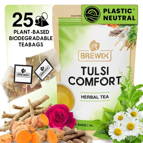 Vista 46 de BREWIX, Bedtime Blossom - Té suelto de hierbas (más de 50 tazas) sin cafeína y totalmente natural Mezcla relajante floral nocturna Rooibos