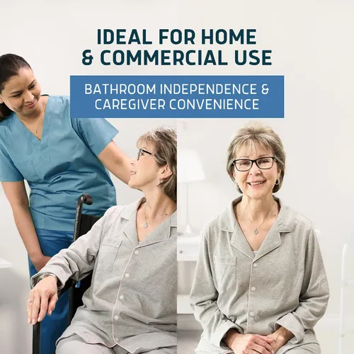 Vista 6 de Lunderg Commode Liners - Paquete económico de 50 unidades de ajuste universal - Forros de inodoro de grado médico desechables para silla de inodoro