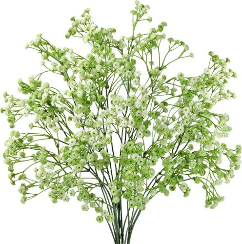 Vista 9 de FiveSeasonStuff 6 tallos de 27 '' Glacier Blue Baby Breath Artificial Gypsophila Flowers Long Stems