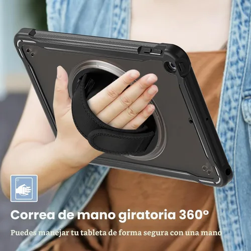 Vista 4 de ProCase Funda Resistente para iPad de 9ª/8ª/7ª Generación de 10.2 Pulgadas 2021/2020/2019 Funda, Cubierta Resistente de Servicio Pesado a Prueba