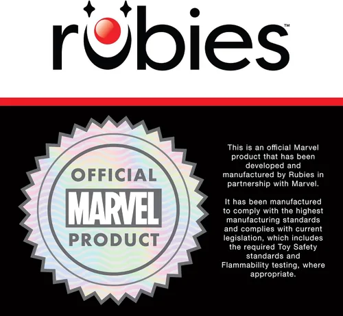 Vista 4 de Rubie's Marvel - Guantes de disfraz de Capitán Marvel para niños, rojo/azul