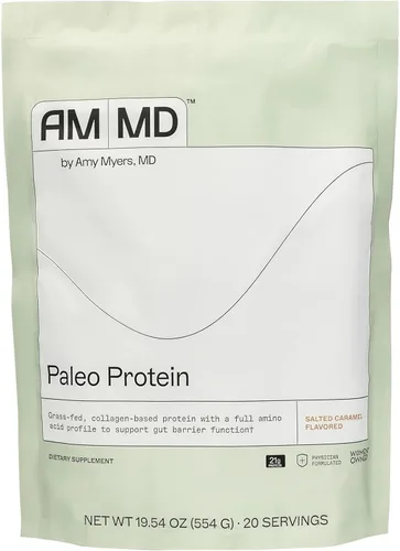 Vista 8 de Amy Myers MD Paleo Proteína en polvo – Fresas y crema, 20 porciones – Apoyo a la función intestinal a base de colágeno – Suplemento de proteína sin