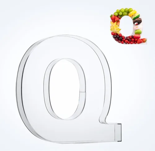 Vista 22 de Bandeja de 11" de Acrílico con Letras y Números – Bandeja Reutilizable y Rellenable para Aperitivos de Charcutería, Caja de Servir Postres