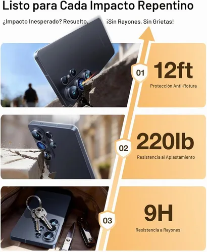 Vista 5 de UltraGlass Protector de lente de cámara superior 9H+ para Samsung Galaxy Negro