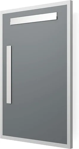 Vista 4 de Better Bevel - Espejo rectangular enmarcado de 20 x 30 pulgadas, espejo de pared de baño, fabricado en Estados Unidos, marco de acero, acabado