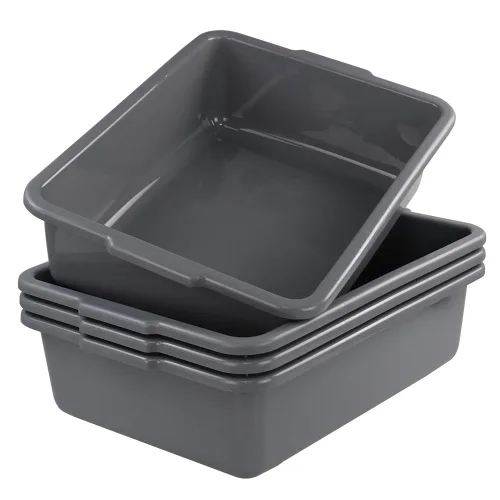 Vista 10 de Kiddream Bandeja de autobús comercial de 13 litros, caja de plástico para bañera de autobús, juego de 4