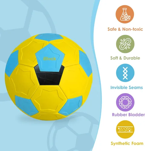Vista 3 de Swerve and Curve - Balón de fútbol tamaño 4, pelota de entrenamiento de fútbol con paneles especiales para jugar, juegos de actividades al aire