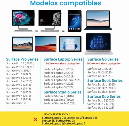 Vista 2 de Lápiz capacitivo para Microsoft Surface, JvKzaen Lápiz delgado para Surface con 4096 niveles de presión, batería de larga duración de 66H, carga Back