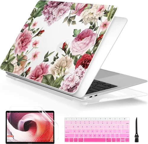 Vista 22 de Batianda Funda personalizable para MacBook Air M1 de 13 pulgadas modelo A2337 A2179 A1932 versión 2021 2020 2019, carcasa rígida pintada en 3D
