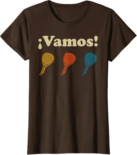 Vista 17 de Camiseta Vamos Padel Player Sport en Español Retro Hombre