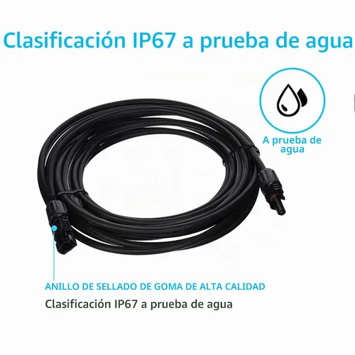 Vista 2 de Renogy Cable de extensión del adaptador solar de 1.5 pies 12 AWG, conector