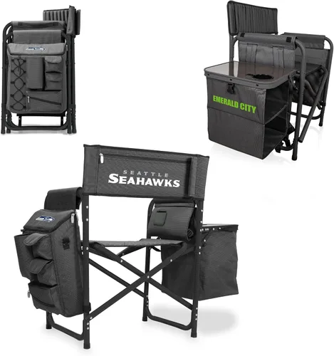 Vista 47 de PICNIC TIME NFL NFL Fusion - Silla de campamento unisex para adultos, con mesa auxiliar y enfriador suave, silla de playa para adultos, silla