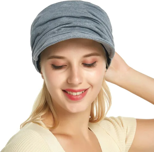 Vista 4 de Auemdrey Gorra de moda con visera para mujer y mujer, ideal para uso diario