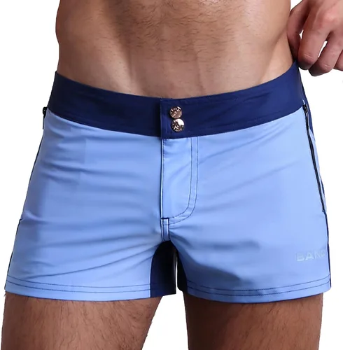 Vista 38 de Bang Men's Swimwear - Beach Shorts - Stretchy Quick-Dry All-Use Premium Swimsuit Trunk Square Cut
