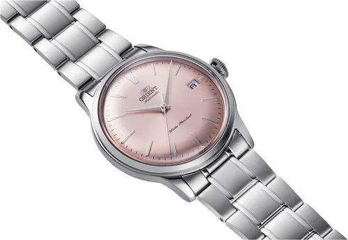 Vista 3 de Orient Bambino Versión 7 38mm Reloj Automático de Vestir en Rosa Modelo: RA-AC0M11Y30B