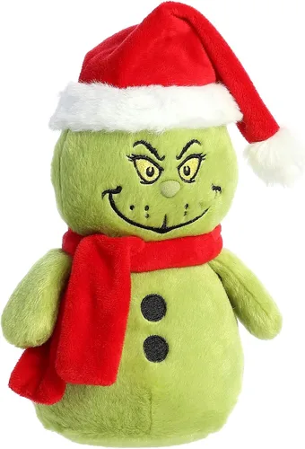 Vista 2 de Aurora® Figura de Dr. Seuss™ Muñeco de Nieve Grinch de Peluche - Juguete de Peluche con Licencia Oficial para Juego Imaginativo - Perfecto