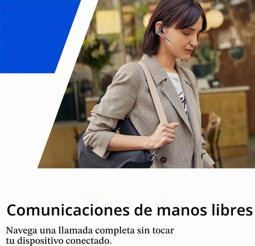 Vista 5 de Poly Voyager Legend 30 - Auriculares Bluetooth con micrófono - Boom discreto y 4 micrófonos con cancelación de ruido - Tecnología WindSmart