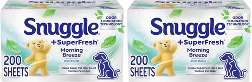 Vista 14 de Snuggle SuperFresh - Hojas para secadora, 200 unidades, brisa matutina