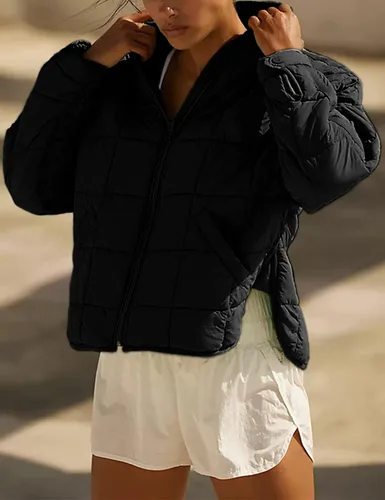 Vista 8 de Bianstore Chaqueta acolchada ligera y de gran tamaño para mujer, abrigo acolchado casual