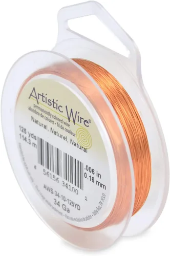 Vista 41 de Artistic Wire, Alambre de cobre de color chapado en plata de calibre 18, resistente al deslustre, amatista, 20 pies