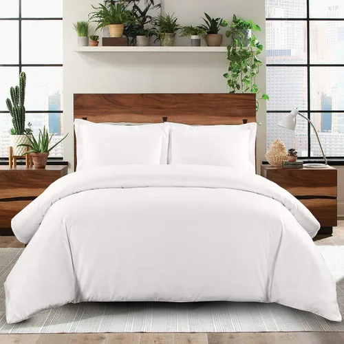 Vista 12 de Royal Hotel Bedding Funda de edredón de 500 hilos, 100% algodón, cierre de botón, suave y fresco, juego de funda de edredón de 2 piezas, tamaño Negro