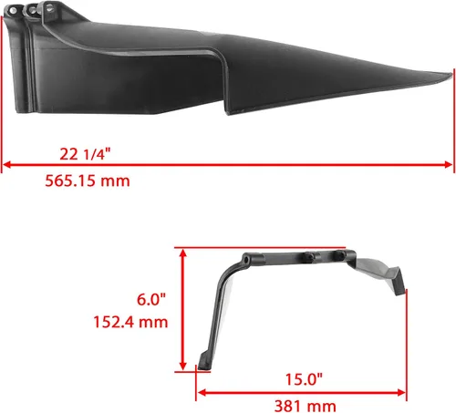 Vista 2 de Caltric Cubierta de canal protector de cubierta compatible con John Deere Scotts S1642 S1742 42" GY20647 AM126397