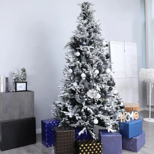 Vista 6 de Wironlst Adornos de bola de Navidad inastillables de plástico transparente grande, juego de bolas decorativas con relleno delicado