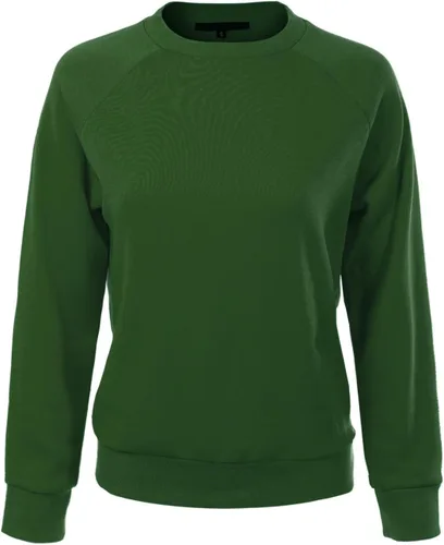 Vista 111 de MixMatchy Sudadera básica suave y cómoda de forro polar con cuello redondo para mujer