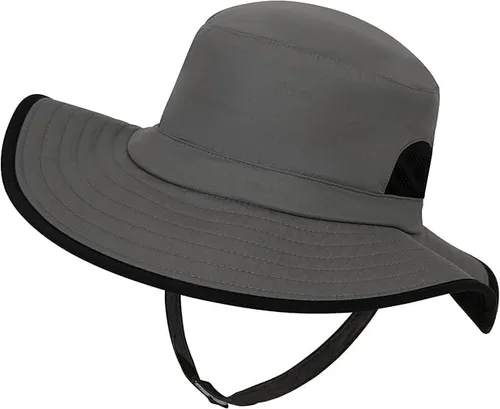 Vista 2 de addie & tate Sombrero de sol para niños pequeños con protección UV, sombrero de playa para niñas y niños, sombrero de pesca Safari