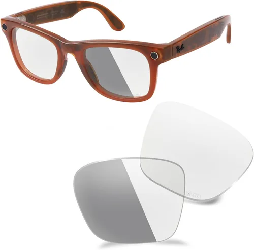 Vista 20 de ANSI Z87.1 Replacement Lens for Ray-Ban Meta Wayfarer Gen1&2&3 Al Glasses Negro ónice