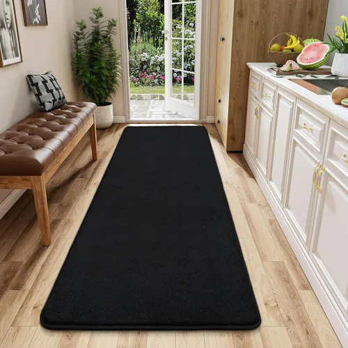 Vista 52 de AROGAN Alfombra Shag de Pasillo de 2 x 4 pies para pasillos, alfombras lavables con espuma viscoelástica para dormitorio, entrada