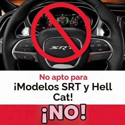 Vista 6 de Extensión de levas de cambio para Dodge Charger, Challenger - Cubiertas de levas de cambio de volante de aluminio billete compatibles con Dodge