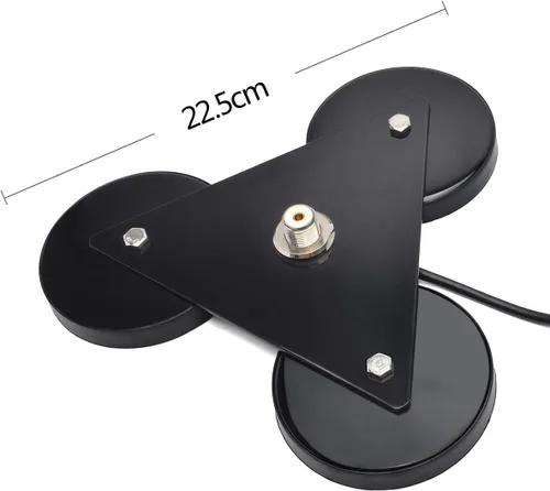 Vista 2 de UAYESOK - Soporte de antena magnética resistente, estilo triángulo SO239
