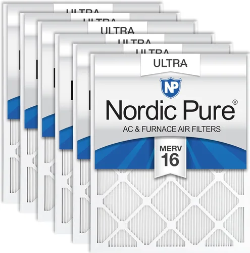 Vista 23 de Nordic Pure 20x20x1 (Tamaño real: 19 1/2 x 19 1/2 x 3/4) Filtros de aire para caldera/aire acondicionado Poly Green MERV 6 – Reduce el polvo