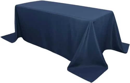 Vista 33 de Your Chair Covers - Mantel rectangular de poliéster sin costuras de alta calidad de 60 pulgadas de ancho x 102 pulgadas de largo - Negro - Mantel
