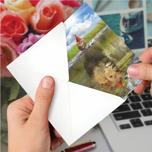 Vista 6 de The Best Card Company - Tarjeta de felicitación de cumpleaños de 1 gato con sobre - Papelería de gatito lindo, tarjeta de felicitación de cumpleaños