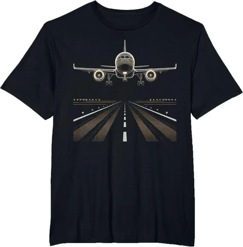 Vista 5 de Airport Runway Aviation Pilot Travel T-Shirt