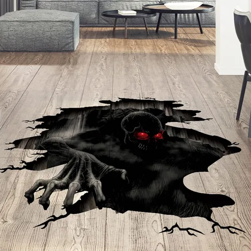 Vista 3 de Calcomanías de pared 3D, calcomanías de pared extraíbles, decoración de pared aterradora, se adhiere a la ventana de Halloween, 15