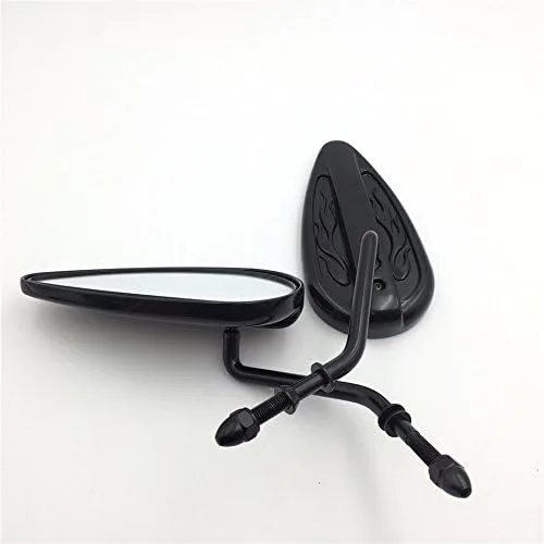Vista 5 de XKH GROUP - Espejo retrovisor de aluminio para Harley Fat Bob Fxef Low Rider Fxsb Glide Fxwg