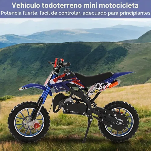 Vista 4 de YOXIER - Motocicleta de cross para niños de 50 cc, 2 tiempos, moto de cross