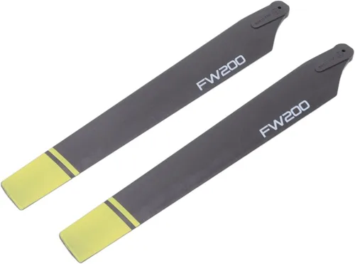 Vista 7 de Cuchilla de hélice de repuesto para helicóptero RC para modelo FW200, amarillo, diseño de poco ruido