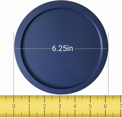Vista 2 de Tapas de repuesto para recipientes de vidrio Pyrex para almacenamiento de alimentos de 4 tazas, tapas redondas de plástico de 6 pulgadas que se
