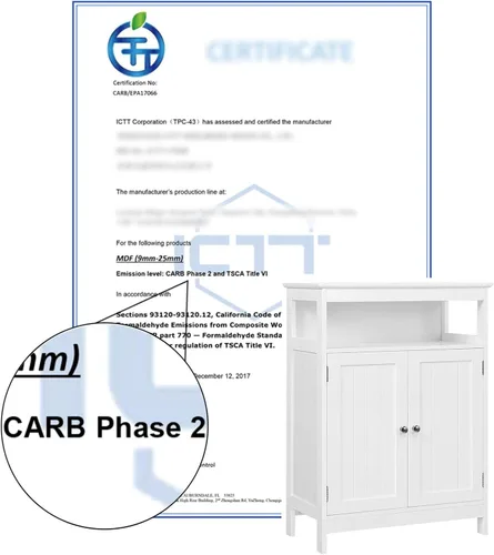 Vista 9 de Topeakmart Gabinete de almacenamiento para baño, organizador de gabinetes de madera independientes con estante ajustable y puertas dobles