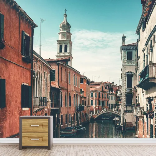 Vista 3 de wall26 Adhesivo de pared extraíble/mural de pared Venecia, Italia, puente del canal, arquitectura, paisaje urbano, paisaje, fotografía, realismo